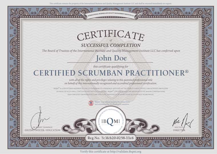 CERTIFIED SCRUMBAN PRACTITIONER<sup>®</sup>